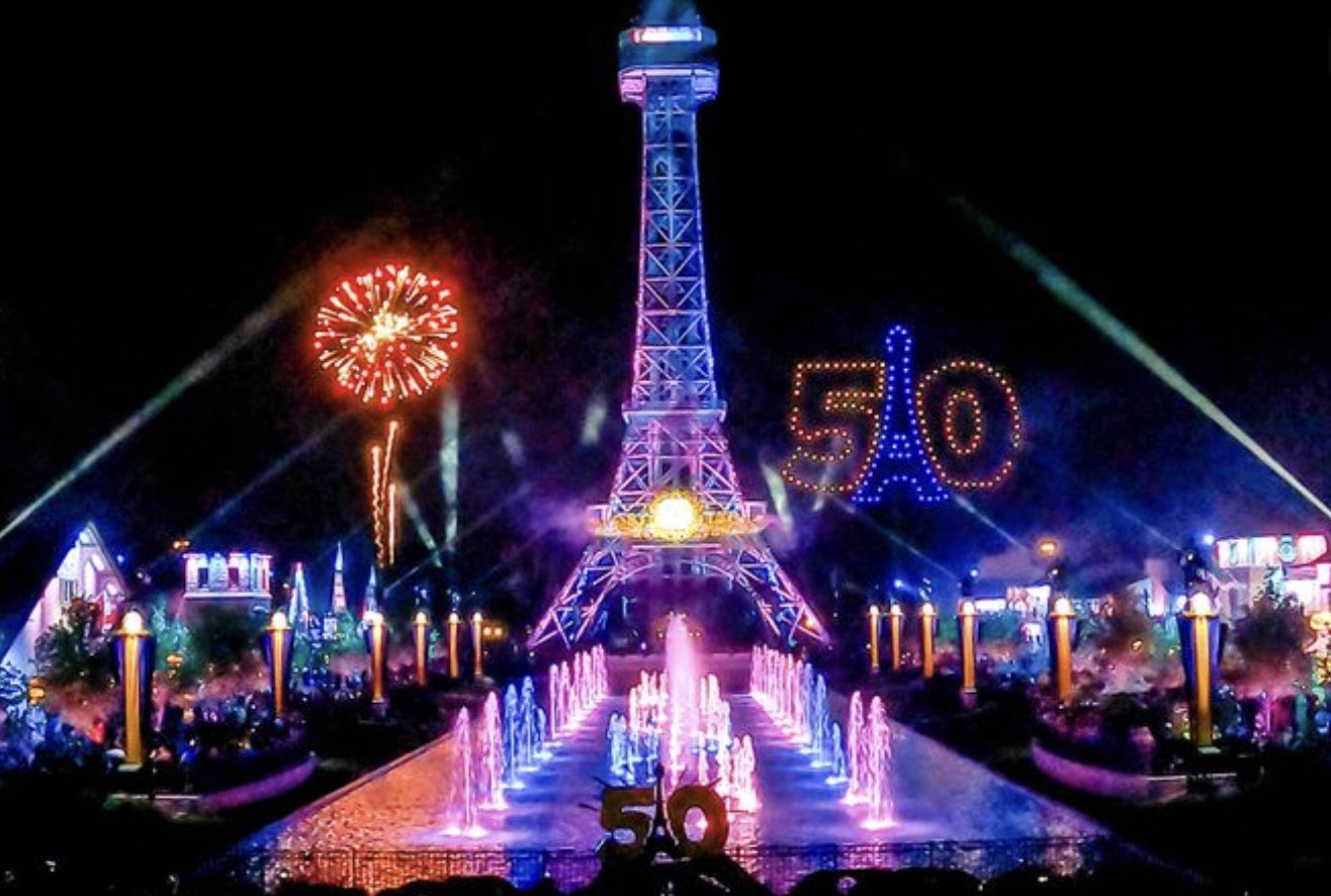 The fun-filled Kings Island amusement park in Mason, Ohio celebrated its 50th anniversary this summer with a series of nightly fireworks and drone displays